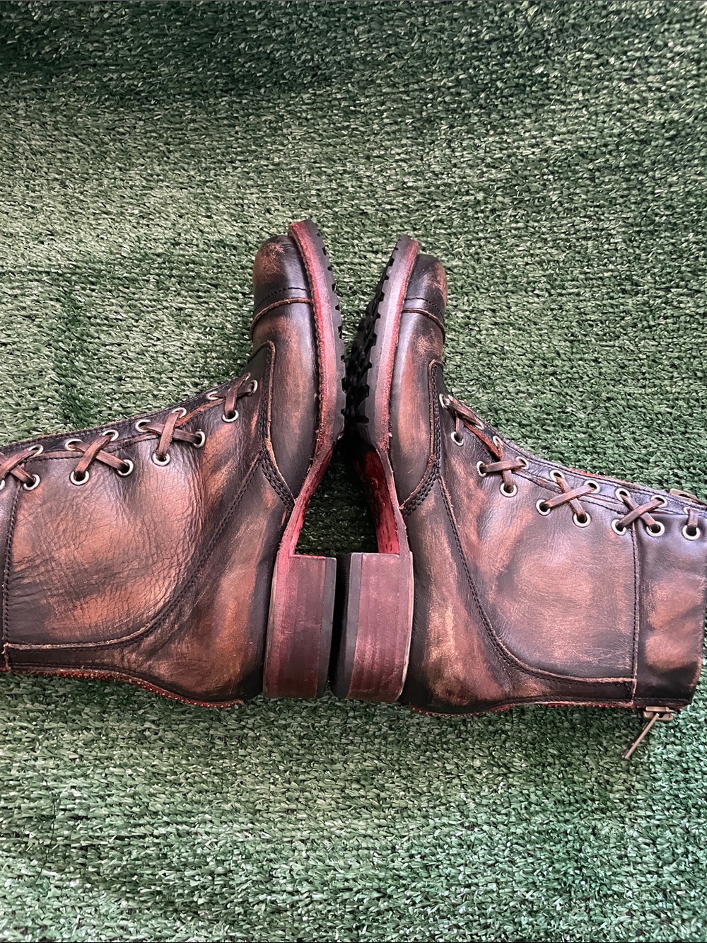 Freebird By Steven Women Liverpool Brown Leather Boots Size 9 Distressed - Picture 10 of 11